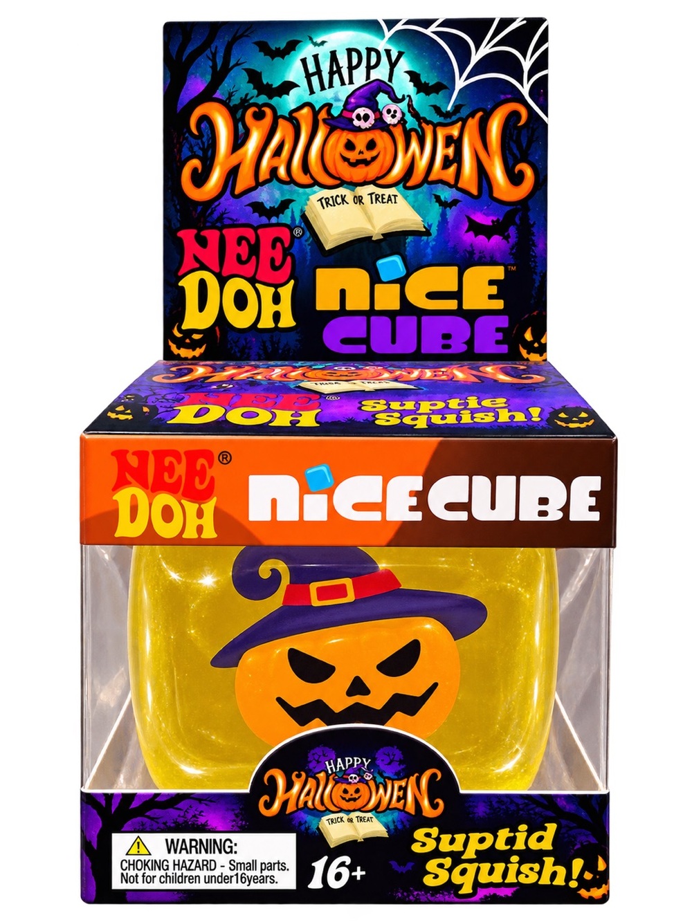 Halloween Nice Cube Pumpkin Squish Toy - Yellow